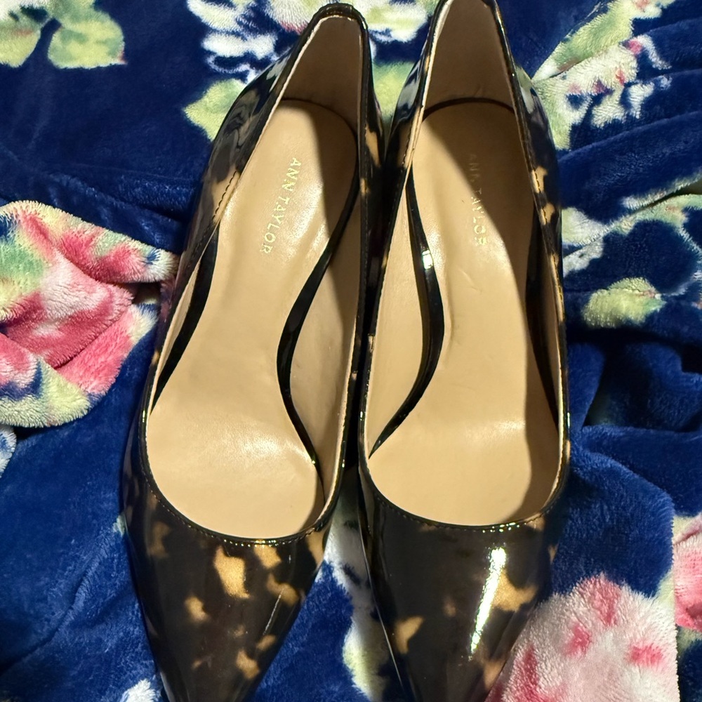 Ann Taylor Tortoise Shell Patterned Heels - image 1